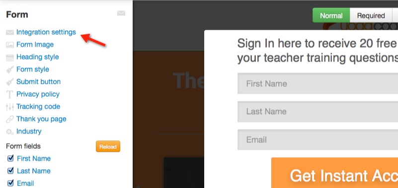 leadpages-integration-settings